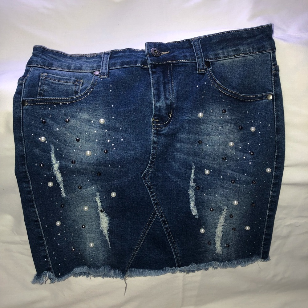 Ross Jean mini skirt size L
